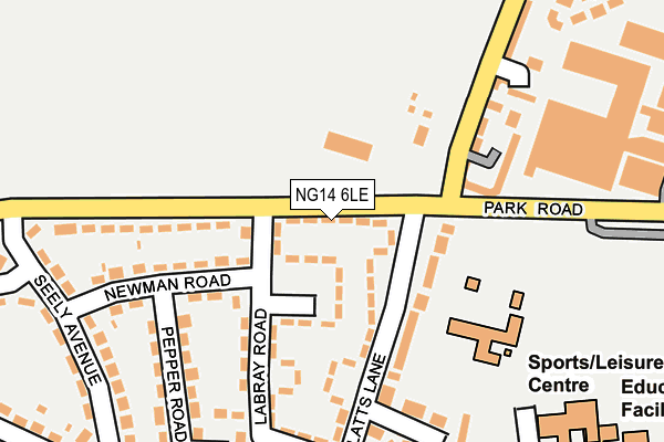 NG14 6LE map - OS OpenMap – Local (Ordnance Survey)