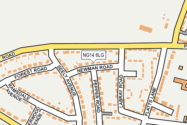 NG14 6LG map - OS OpenMap – Local (Ordnance Survey)