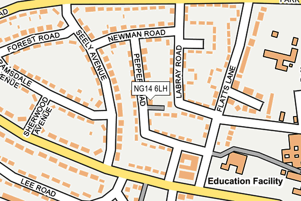 NG14 6LH map - OS OpenMap – Local (Ordnance Survey)