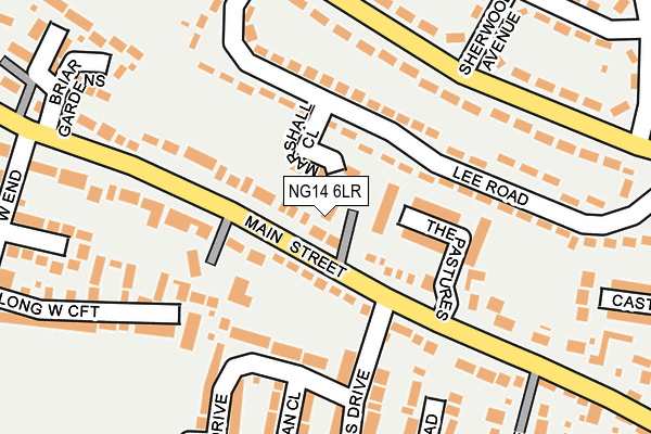 NG14 6LR map - OS OpenMap – Local (Ordnance Survey)