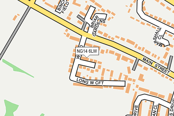 NG14 6LW map - OS OpenMap – Local (Ordnance Survey)