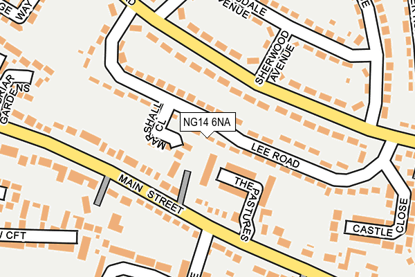 NG14 6NA map - OS OpenMap – Local (Ordnance Survey)