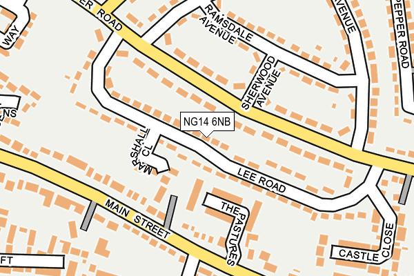 NG14 6NB map - OS OpenMap – Local (Ordnance Survey)