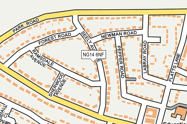 NG14 6NF map - OS OpenMap – Local (Ordnance Survey)