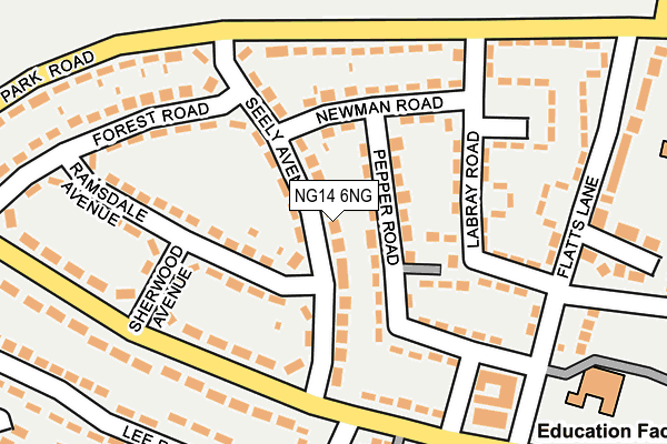 NG14 6NG map - OS OpenMap – Local (Ordnance Survey)