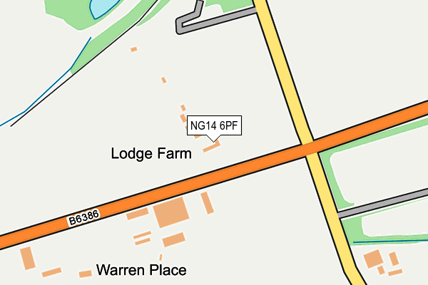 NG14 6PF map - OS OpenMap – Local (Ordnance Survey)