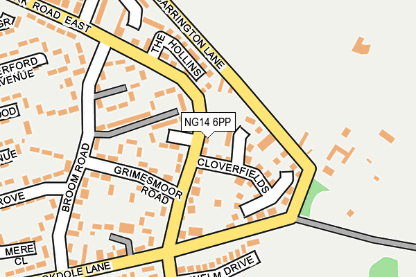 NG14 6PP map - OS OpenMap – Local (Ordnance Survey)