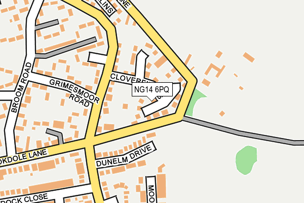 NG14 6PQ map - OS OpenMap – Local (Ordnance Survey)