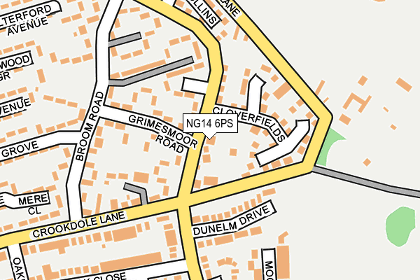 NG14 6PS map - OS OpenMap – Local (Ordnance Survey)