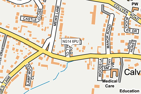 NG14 6PU map - OS OpenMap – Local (Ordnance Survey)