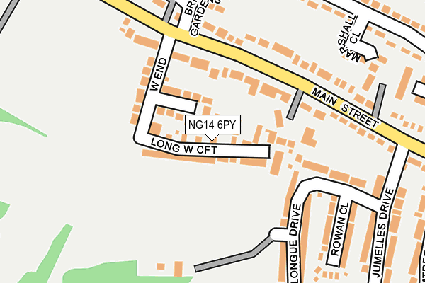 NG14 6PY map - OS OpenMap – Local (Ordnance Survey)