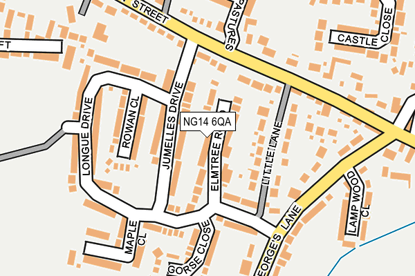 NG14 6QA map - OS OpenMap – Local (Ordnance Survey)
