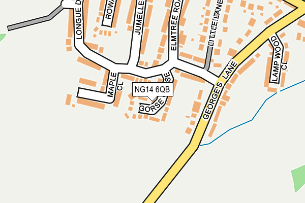 NG14 6QB map - OS OpenMap – Local (Ordnance Survey)