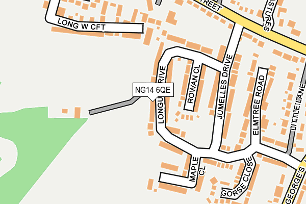 NG14 6QE map - OS OpenMap – Local (Ordnance Survey)