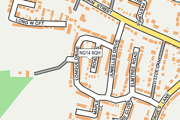NG14 6QH map - OS OpenMap – Local (Ordnance Survey)