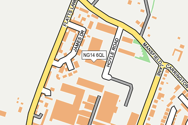 NG14 6QL map - OS OpenMap – Local (Ordnance Survey)