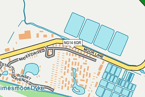 NG14 6QR map - OS OpenMap – Local (Ordnance Survey)