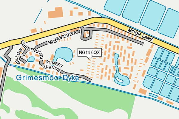 NG14 6QX map - OS OpenMap – Local (Ordnance Survey)