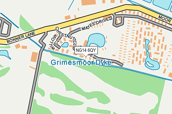 NG14 6QY map - OS OpenMap – Local (Ordnance Survey)