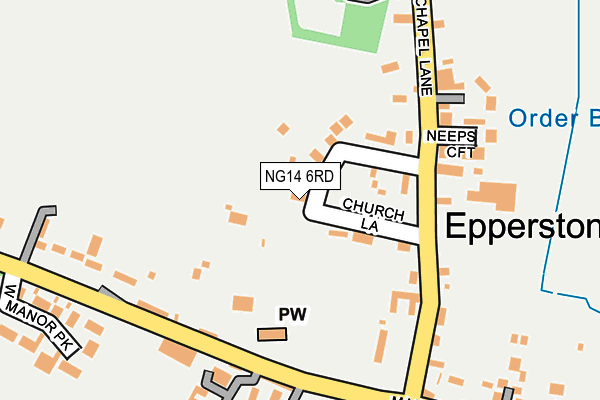 NG14 6RD map - OS OpenMap – Local (Ordnance Survey)