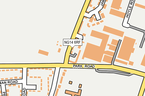 NG14 6RF map - OS OpenMap – Local (Ordnance Survey)