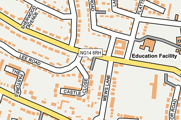 NG14 6RH map - OS OpenMap – Local (Ordnance Survey)