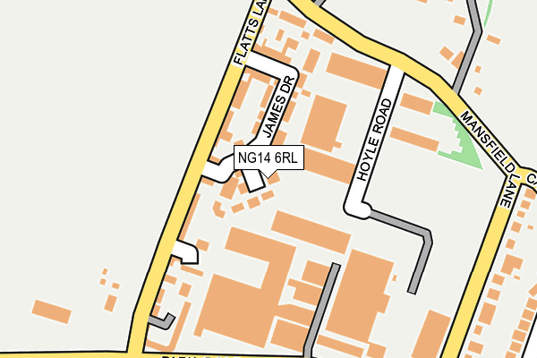 NG14 6RL map - OS OpenMap – Local (Ordnance Survey)