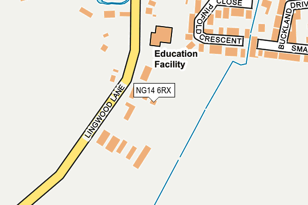 NG14 6RX map - OS OpenMap – Local (Ordnance Survey)