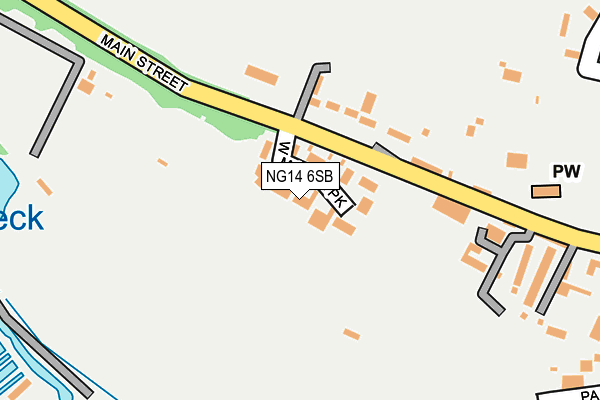 NG14 6SB map - OS OpenMap – Local (Ordnance Survey)