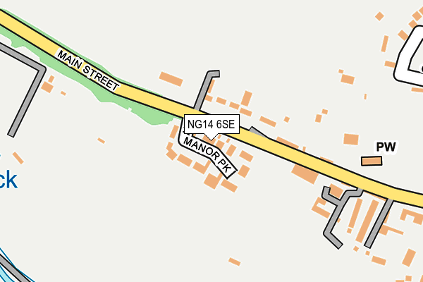 NG14 6SE map - OS OpenMap – Local (Ordnance Survey)