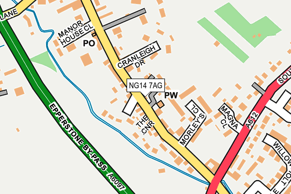 NG14 7AG map - OS OpenMap – Local (Ordnance Survey)