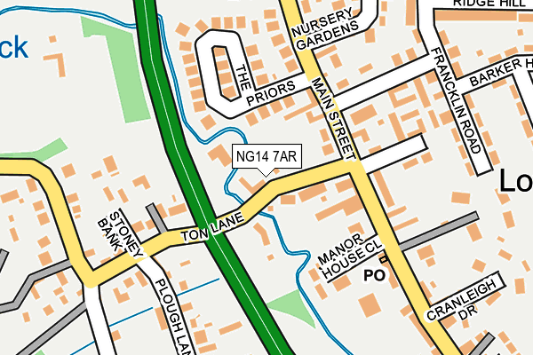 NG14 7AR map - OS OpenMap – Local (Ordnance Survey)