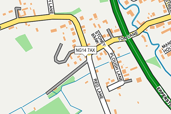 NG14 7AX map - OS OpenMap – Local (Ordnance Survey)
