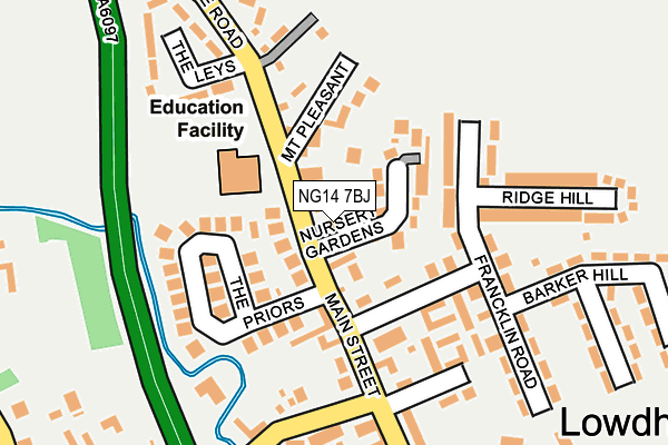 NG14 7BJ map - OS OpenMap – Local (Ordnance Survey)