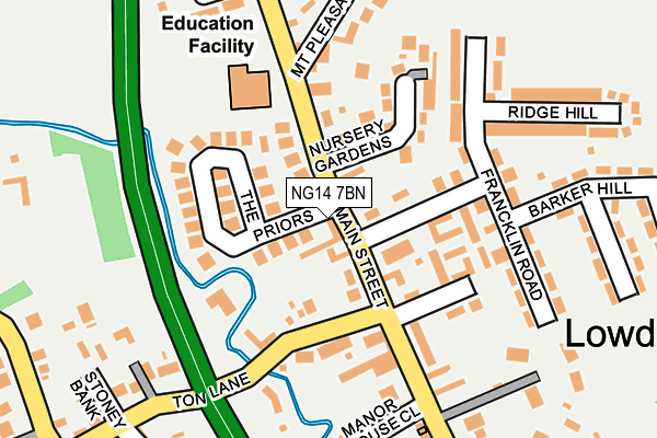 NG14 7BN map - OS OpenMap – Local (Ordnance Survey)