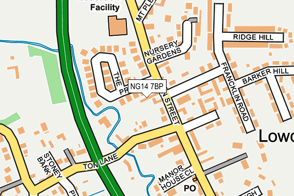 NG14 7BP map - OS OpenMap – Local (Ordnance Survey)