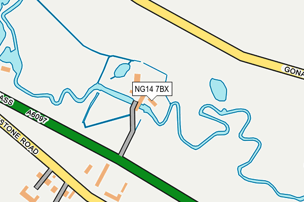 NG14 7BX map - OS OpenMap – Local (Ordnance Survey)