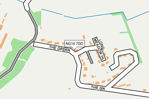 NG14 7DD map - OS OpenMap – Local (Ordnance Survey)