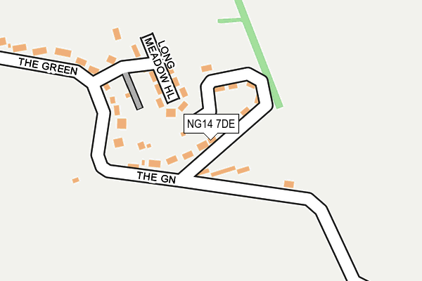 NG14 7DE map - OS OpenMap – Local (Ordnance Survey)