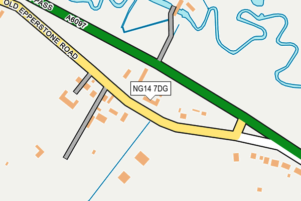 NG14 7DG map - OS OpenMap – Local (Ordnance Survey)