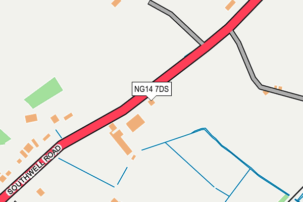 NG14 7DS map - OS OpenMap – Local (Ordnance Survey)