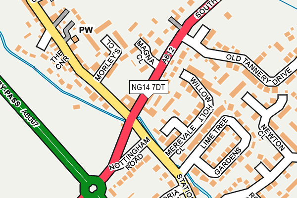 NG14 7DT map - OS OpenMap – Local (Ordnance Survey)