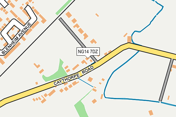 NG14 7DZ map - OS OpenMap – Local (Ordnance Survey)