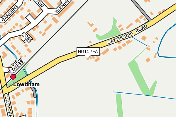 NG14 7EA map - OS OpenMap – Local (Ordnance Survey)