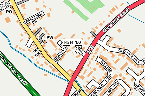 NG14 7EG map - OS OpenMap – Local (Ordnance Survey)