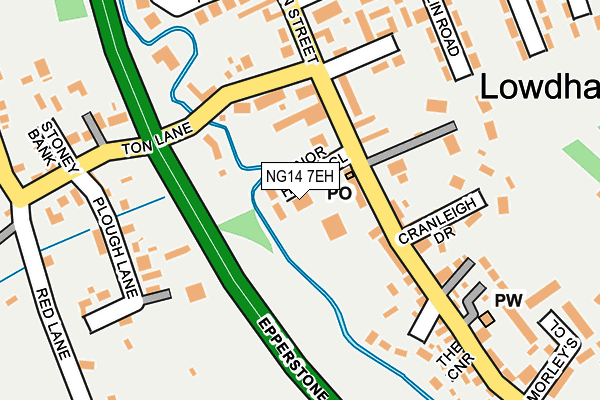 NG14 7EH map - OS OpenMap – Local (Ordnance Survey)