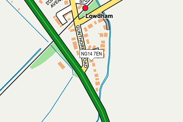 NG14 7EN map - OS OpenMap – Local (Ordnance Survey)