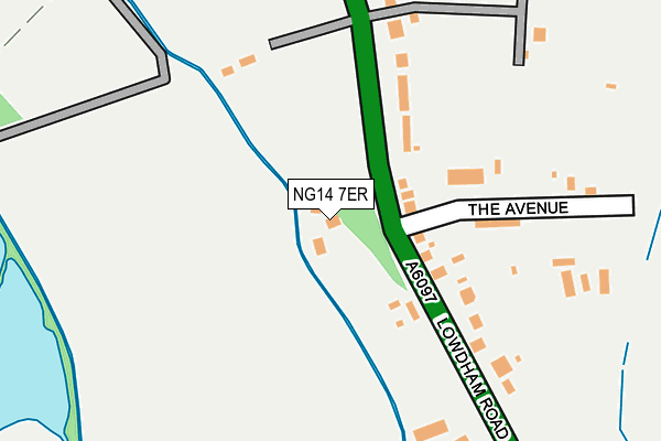 NG14 7ER map - OS OpenMap – Local (Ordnance Survey)