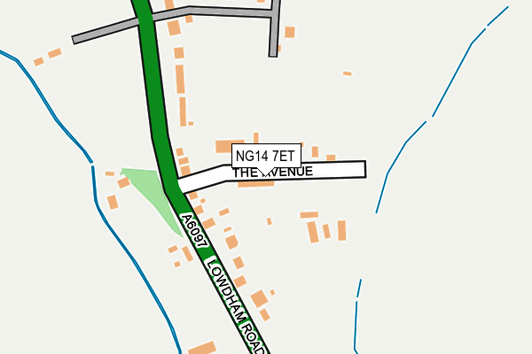 NG14 7ET map - OS OpenMap – Local (Ordnance Survey)