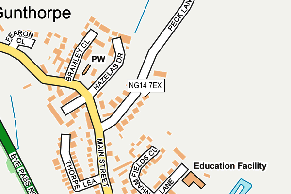 NG14 7EX map - OS OpenMap – Local (Ordnance Survey)